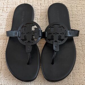 Tory Burch Miller Black Logo Sandals